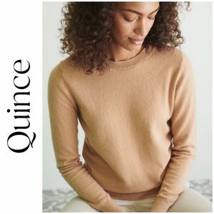 Quince Cashmere pullover sweater, camel color size XL